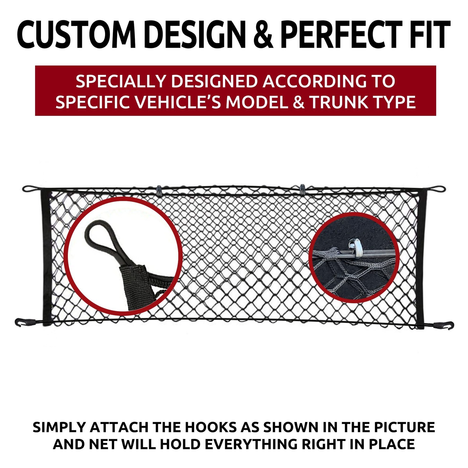 Envelope Style Trunk Mesh Cargo Net for Subaru Outback (BR/BM) 2000-2026 - Ca...