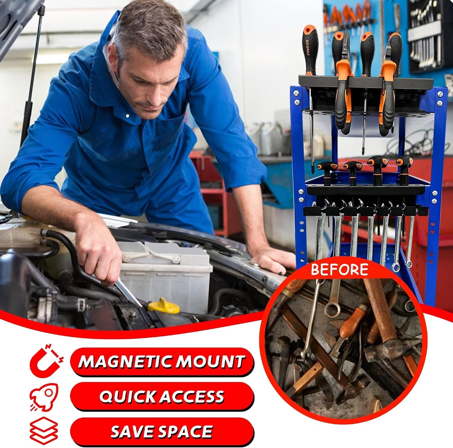 Versatile Magnetic Tool Holders – Securely Store Your Tools with Ease and Style