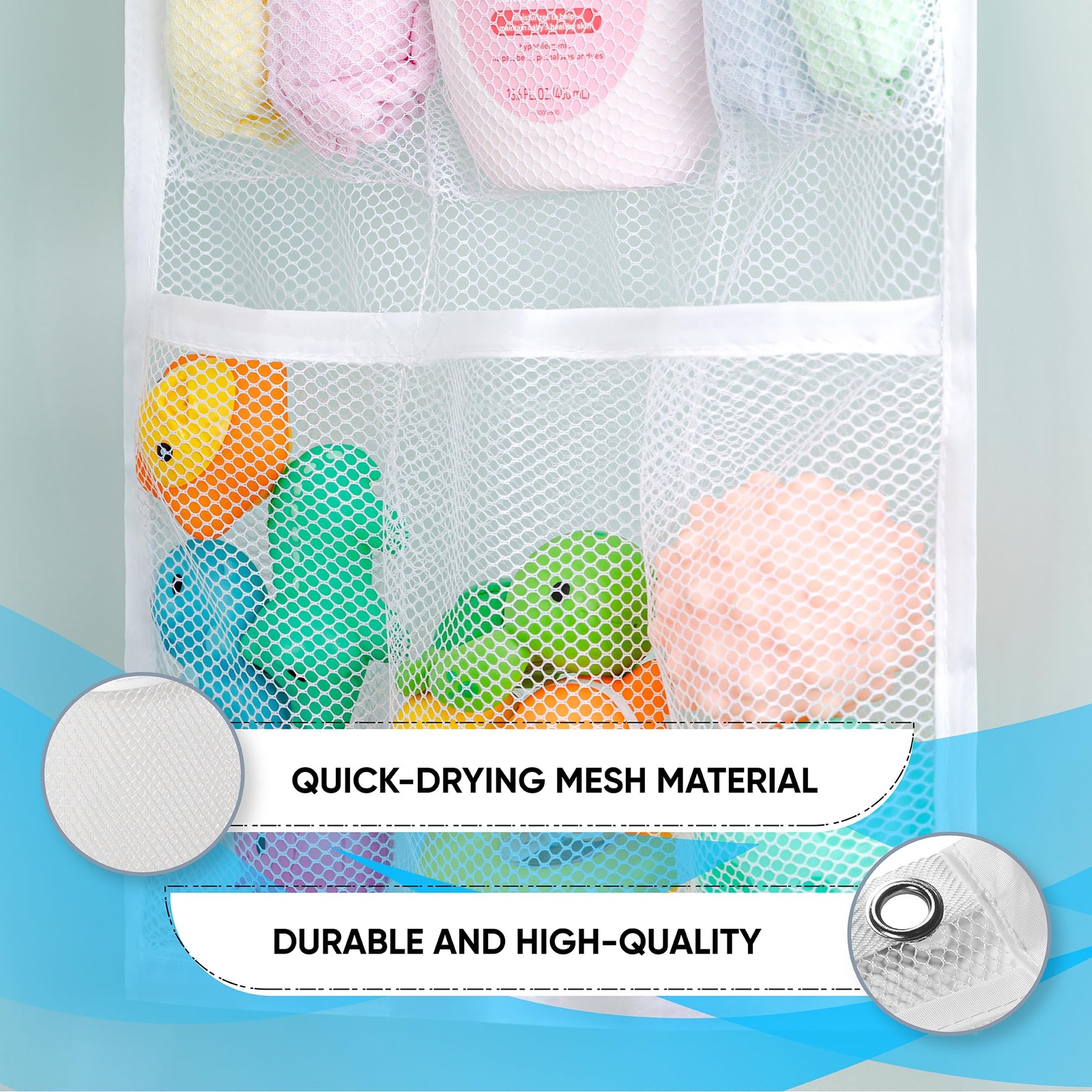 Handy Laundry Hanging Shower Organizer (2-Pack) - White 2-Pack