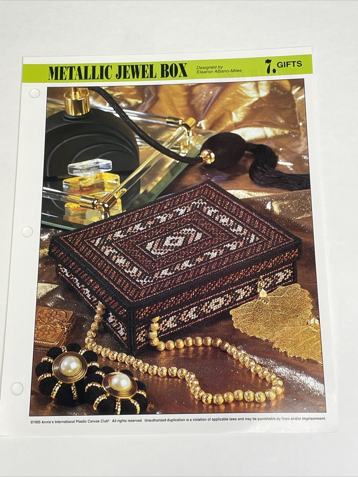 Metallic Jewel Box Annie's Plastic Canvas Pattern