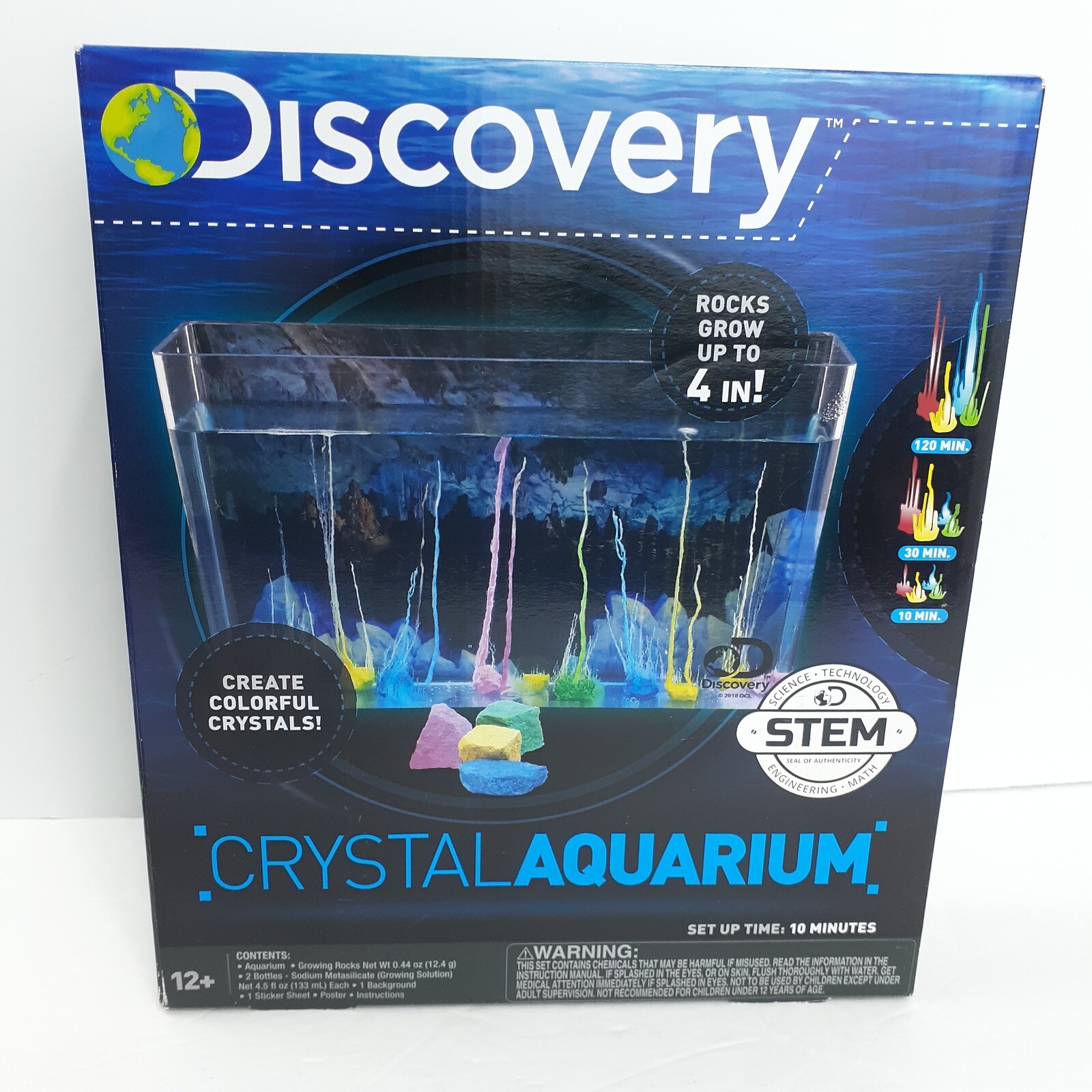 Discovery Crystal Aquarium STEM Learning Activity Grow Rocks Colorful Poster