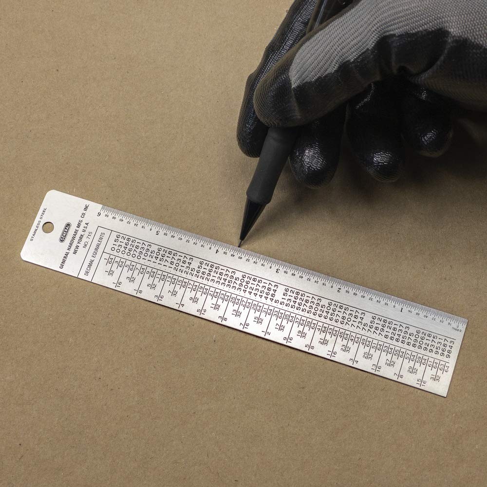 General Tools 715 Tap and Drill Reference Table Silver, Black