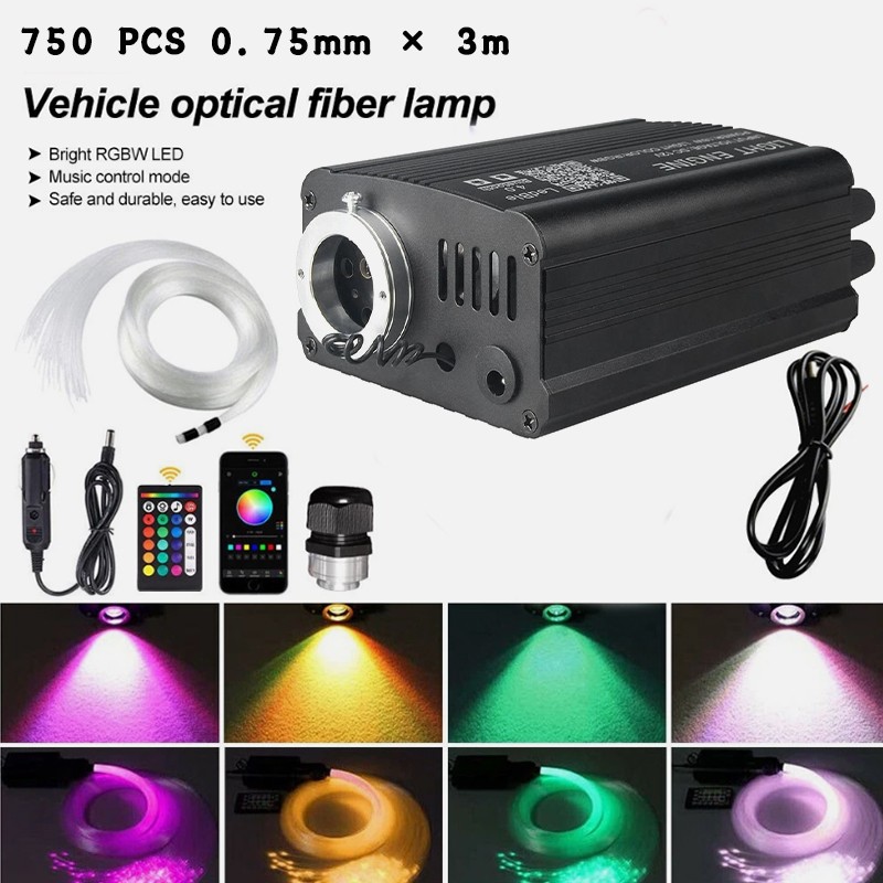 750pcs Car Headliner Shooting Stars StarLight Twinkle Roof Ceiling Lights Fiber