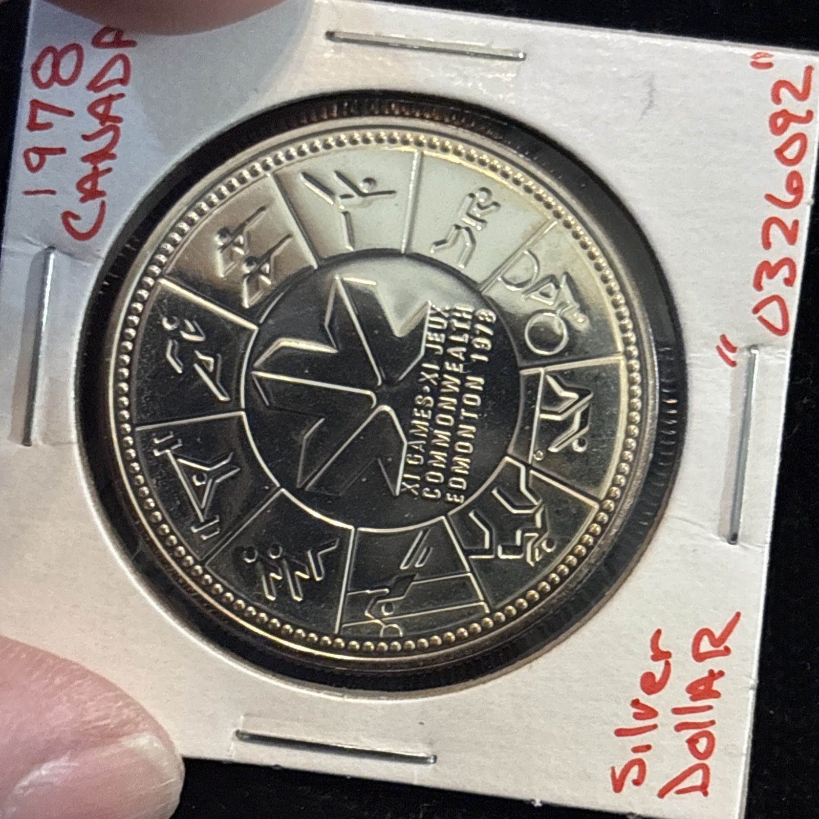 1978 Canada Silver Dollar Edmonton Games Proof “0326092” Canadian $1