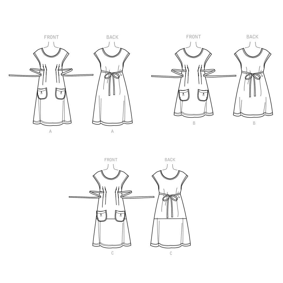 EASY Pullover Dress & Tunic with Pockets Sewing Pattern (XS-XL) Simplicity 9122