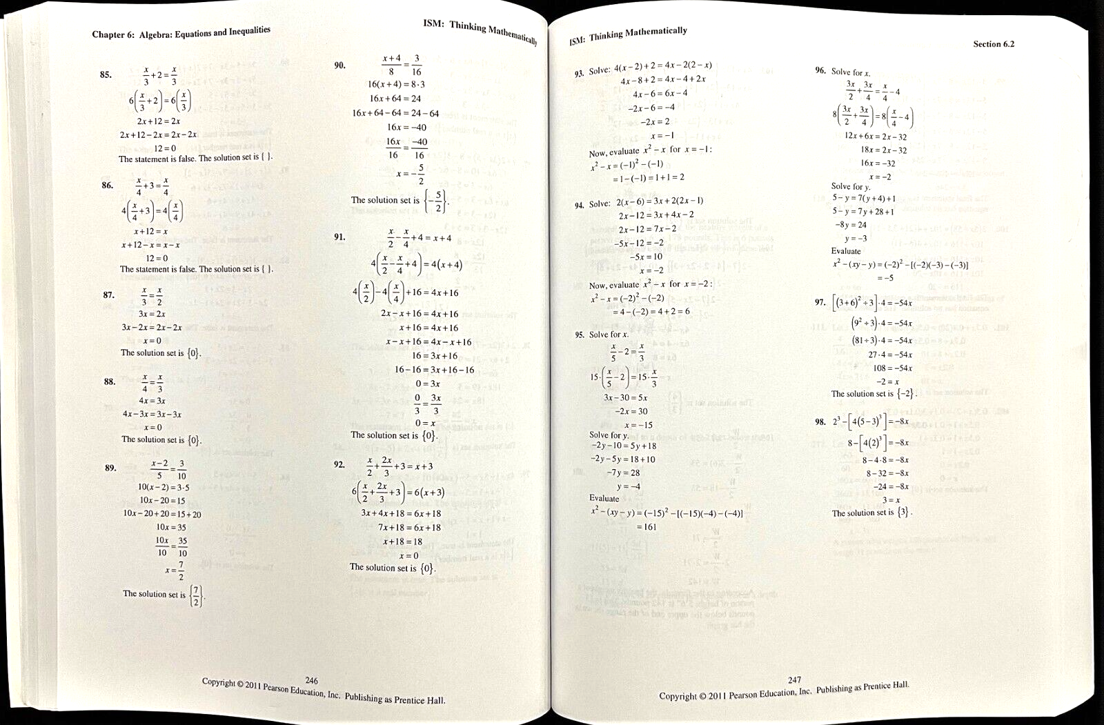 BLITZER - Thinking Mathematically - INSTRUCTOR'S SOLUTION MANUAL 5e (2011)