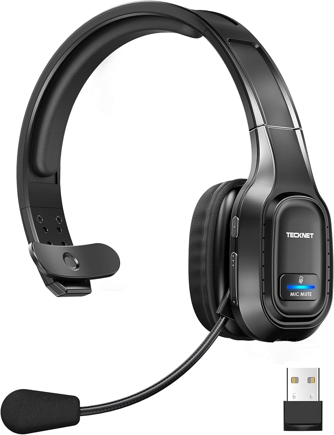 Trucker Bluetooth Headset, Trucker Bluetooth Headphones with Microphone AI Noise