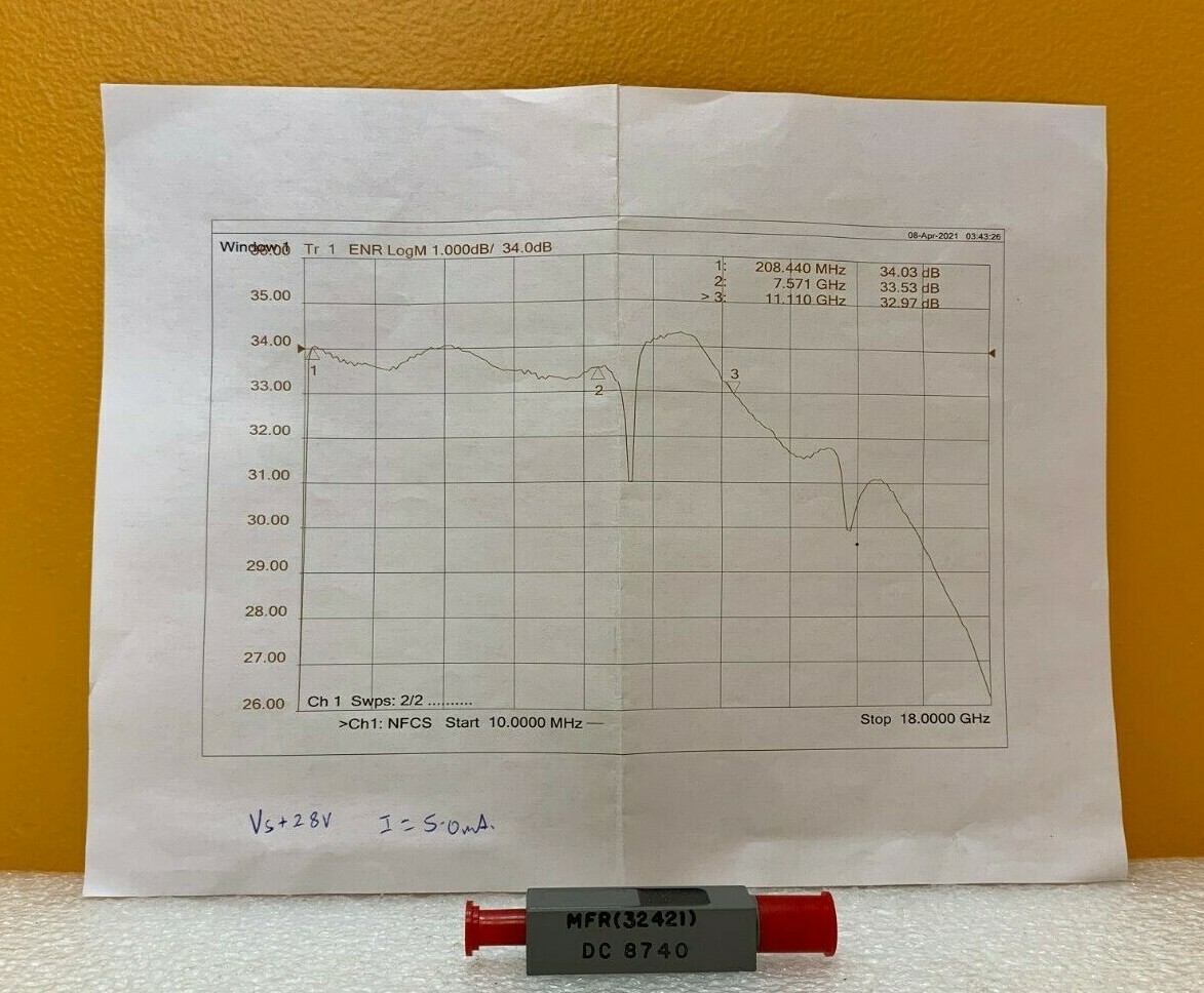 Microwave Semiconductor Corp (MSC) MC65229 200 MHz to 11 GHz Noise Source.  New!
