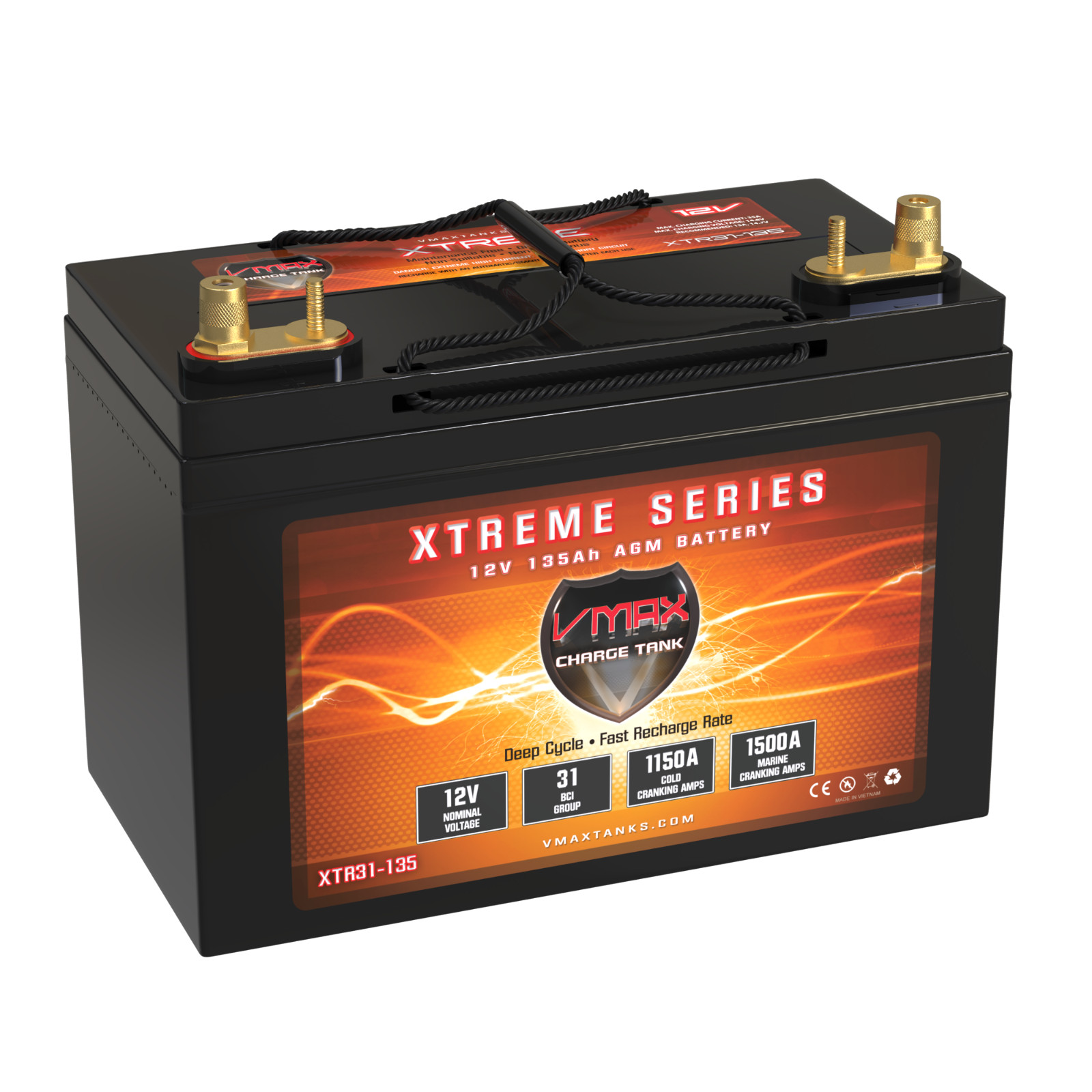 QTY6 XTR31-135 GEM Car Replacement Batteries VMAX AGM for e2 e4 e6 es el elxd