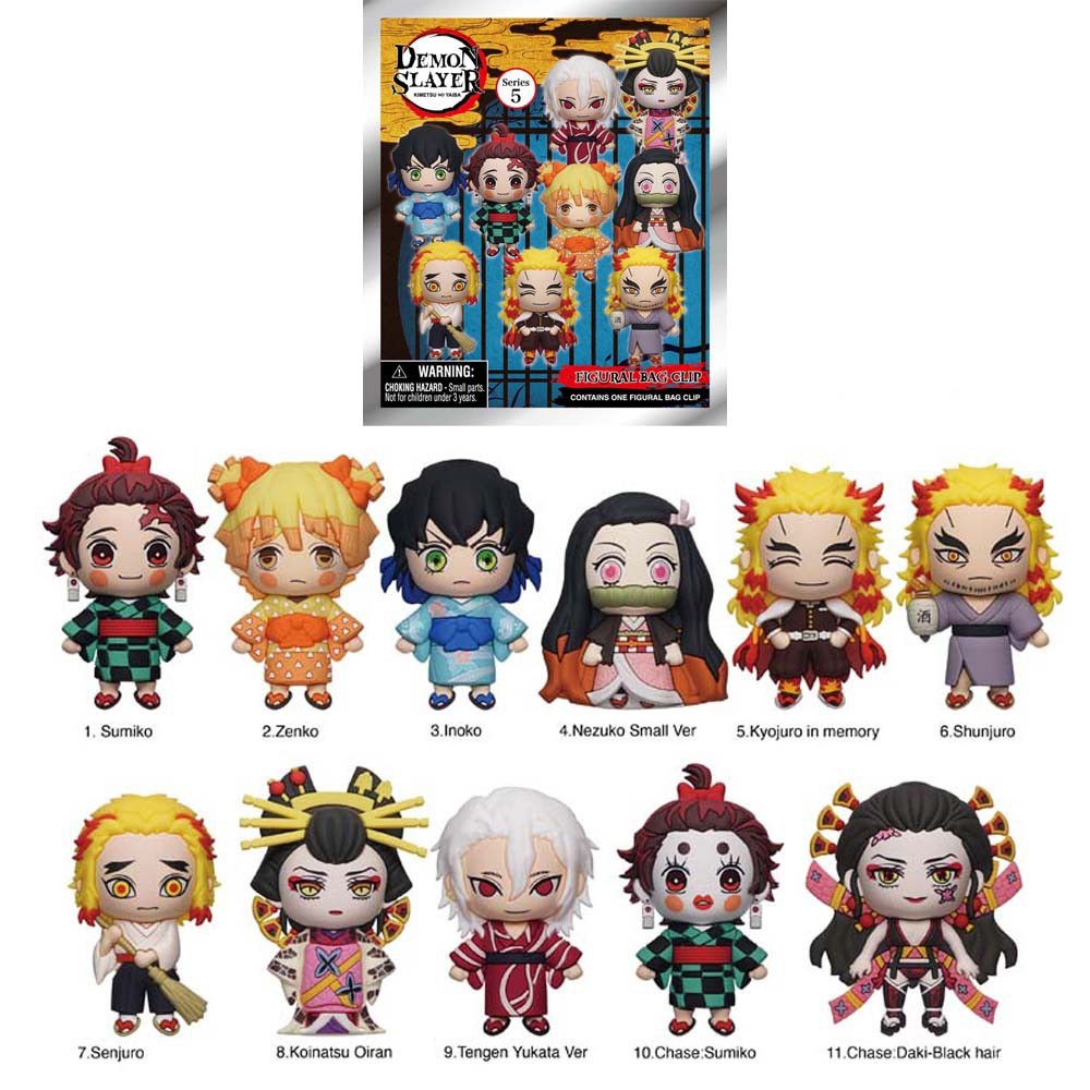 Demon Slayer Keychain Toy Blind Bag Box 3D Figurine Bag Clip Collectible Toy 1pc
