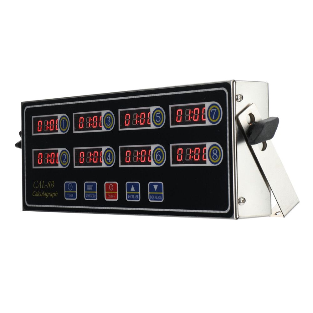8 Channel Digital Timer Kitchen Cooking Countdown Timing Remind Loud Alarm