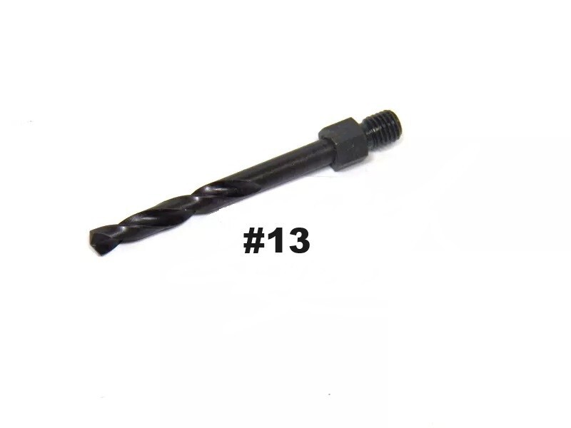 USA Made Long #13 (.1850) Cobalt Threaded Drill Bit 1/4-28