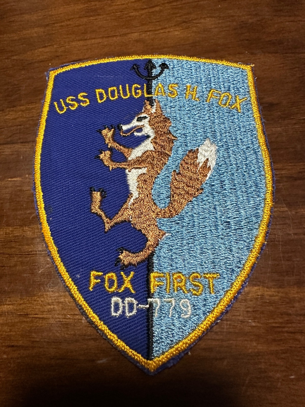 Vintage US Navy USS Douglas H. Fox DD-779 Ship Patch