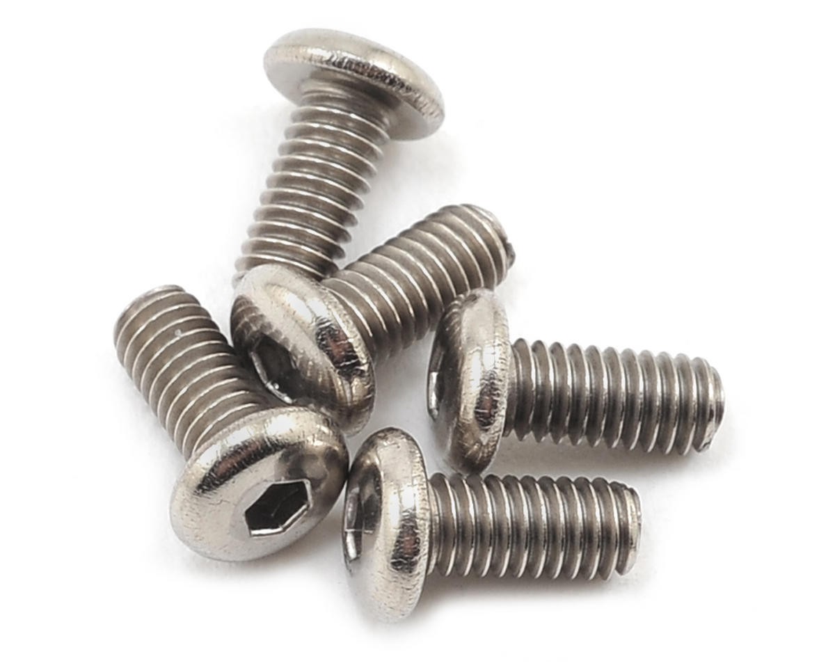 Kyosho 2.6x6mm Titanium Button Head Screws (5) [KYO1-S12606HT]