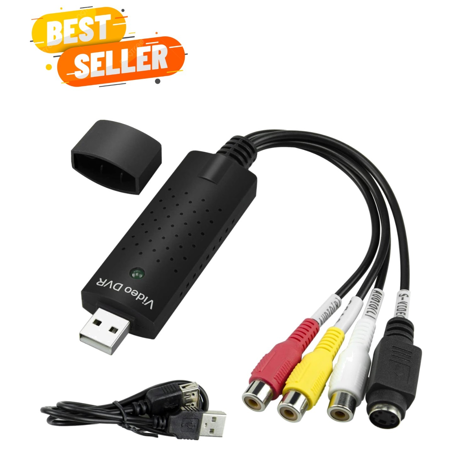 High-Quality VHS to USB Video Converter - 720p Capture for All Operating Systems