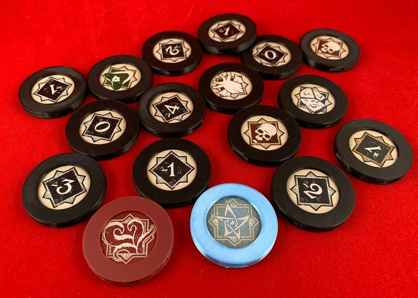 Chaos Bag Token Capsules - Base Set compatible with Arkham Horror LCG