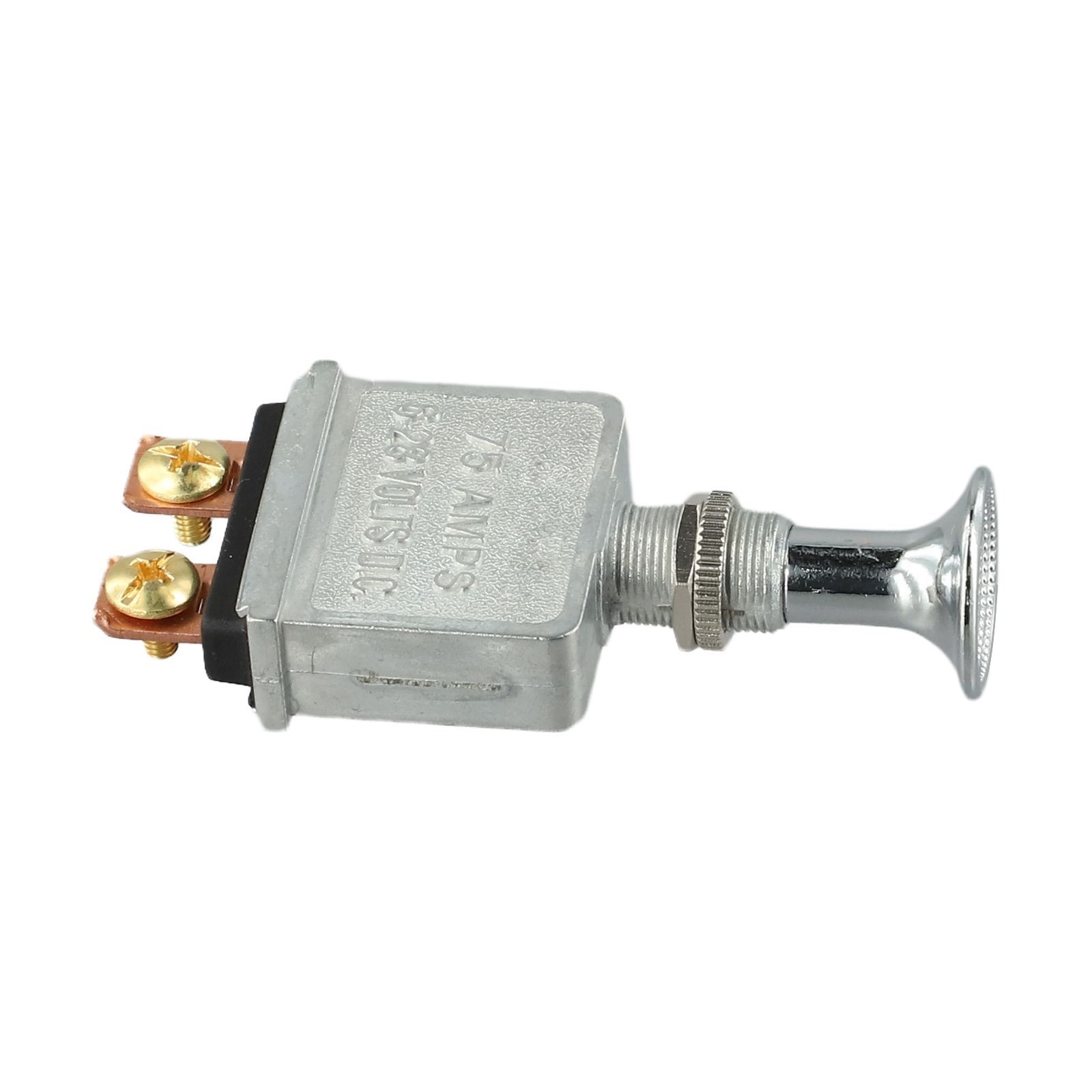 75 Amp Push for pull Switch Chrome Knob On Off For Vehicle Lighting