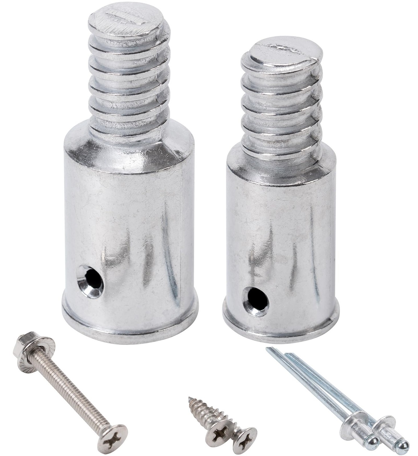 EESC2Y Threaded Tips Replacement for Extension Poles 1 in & 3/4 in, Sliver