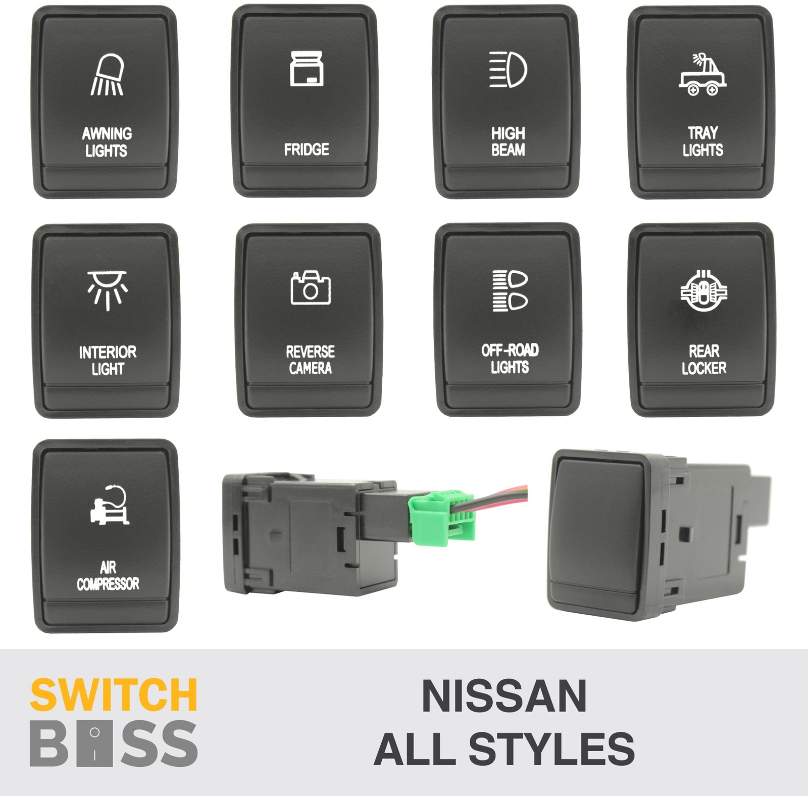 Push Switch LED 43 STYLES suit NISSAN OEM Replacement NP300 PATHFINDER X-TRAIL