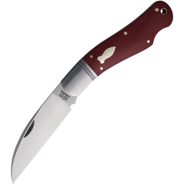 Rough Ryde Reserve Pocket Knife D2 Tool Steel Blade Red Micarta Handle - RRR041