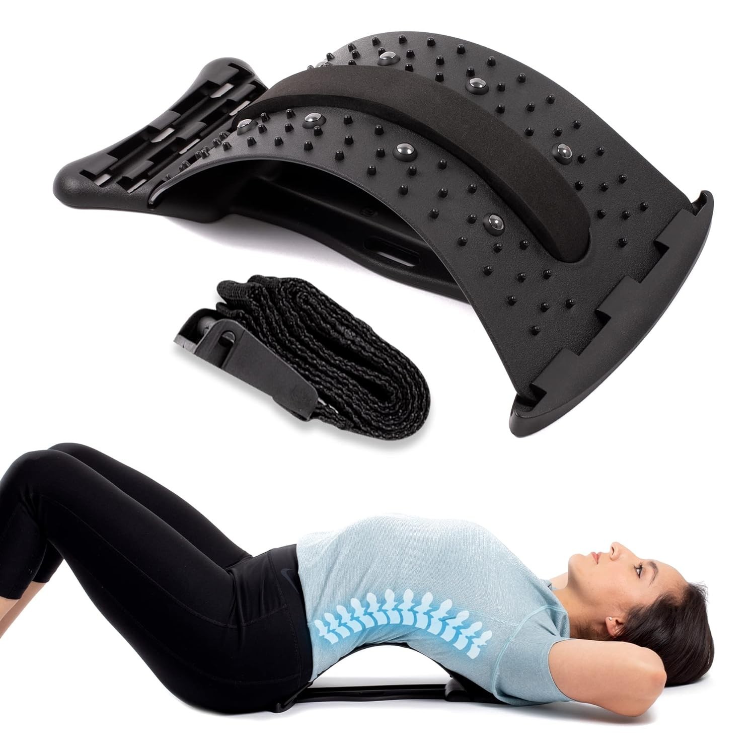 MY ALIGN PRO Lower Back Pain Relief Device with Magnets, Lumbar Back Stretcher
