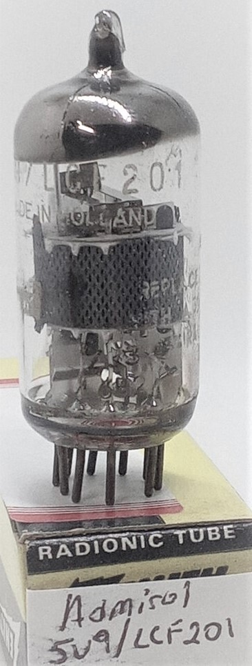 5U9/LCF201 ADMIRAL TUBE  BOXED VINTAGE COMMERCIAL SURPLUS