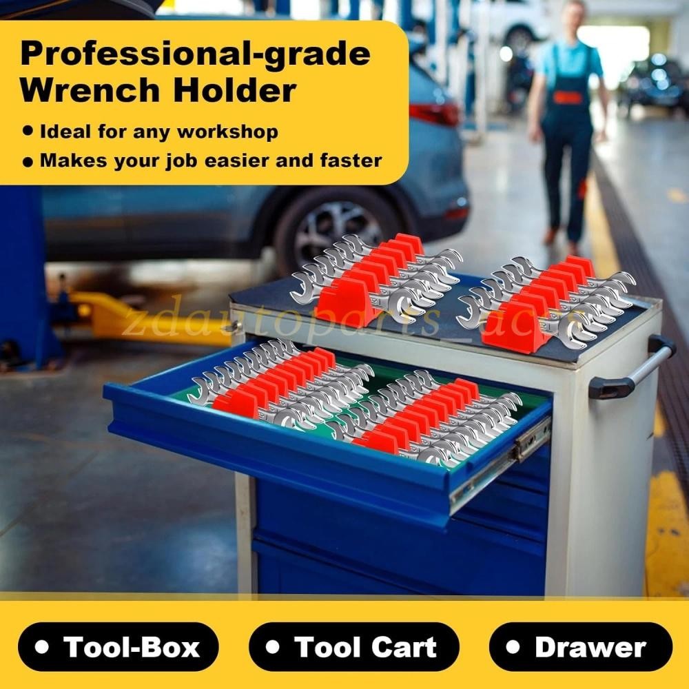 80X Magnetic Modular Wrench Organizer Compact Tool Storage Slots hold Tools SAE
