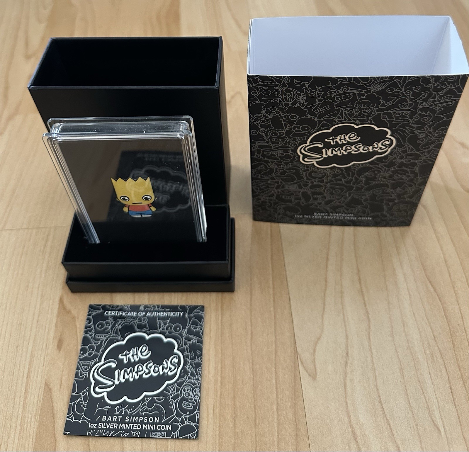 2022 Tuvalu The Simpsons Mini Series Bart Simpson 1 oz Silver BOXCOA 2500 Minted