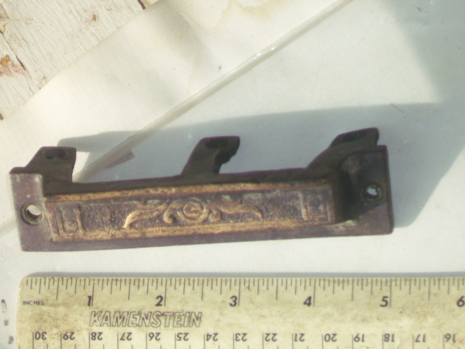 Rare vintage art deco solid brass front, back door lock catch only