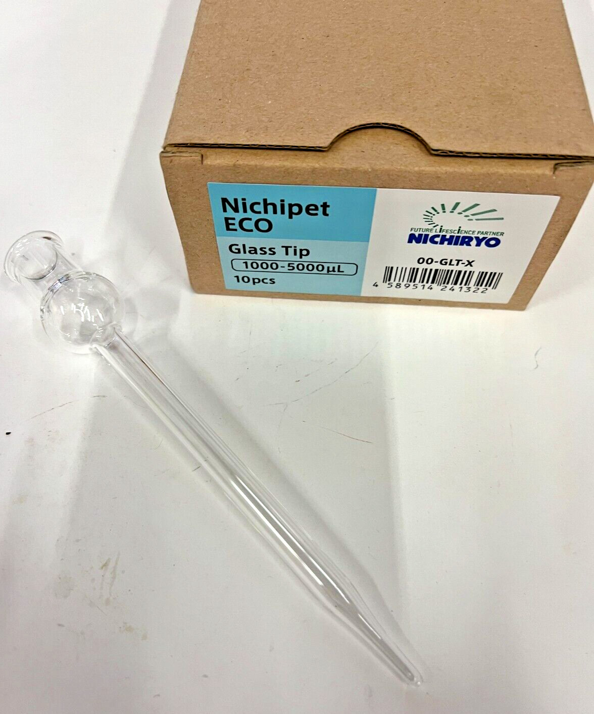 Nichiryo 00-GLT-X Glass Tips for Nichipet ECO 1000-5000uL - 10 Pack