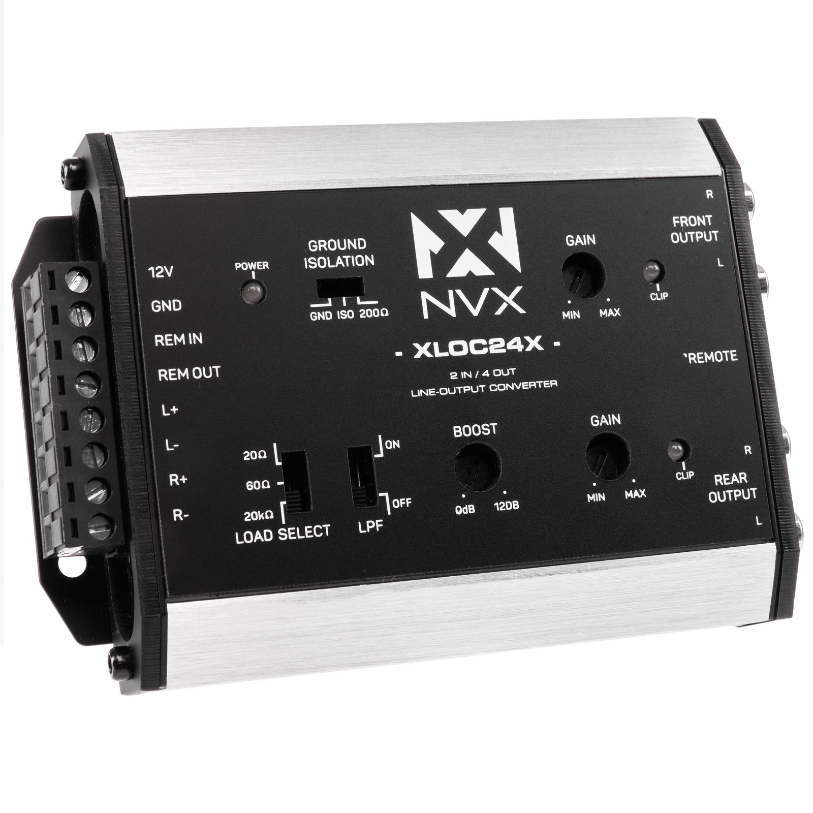 NVX XLOC24X 2 inputs / 4 outputs Line Output Converter with Remote Level Control