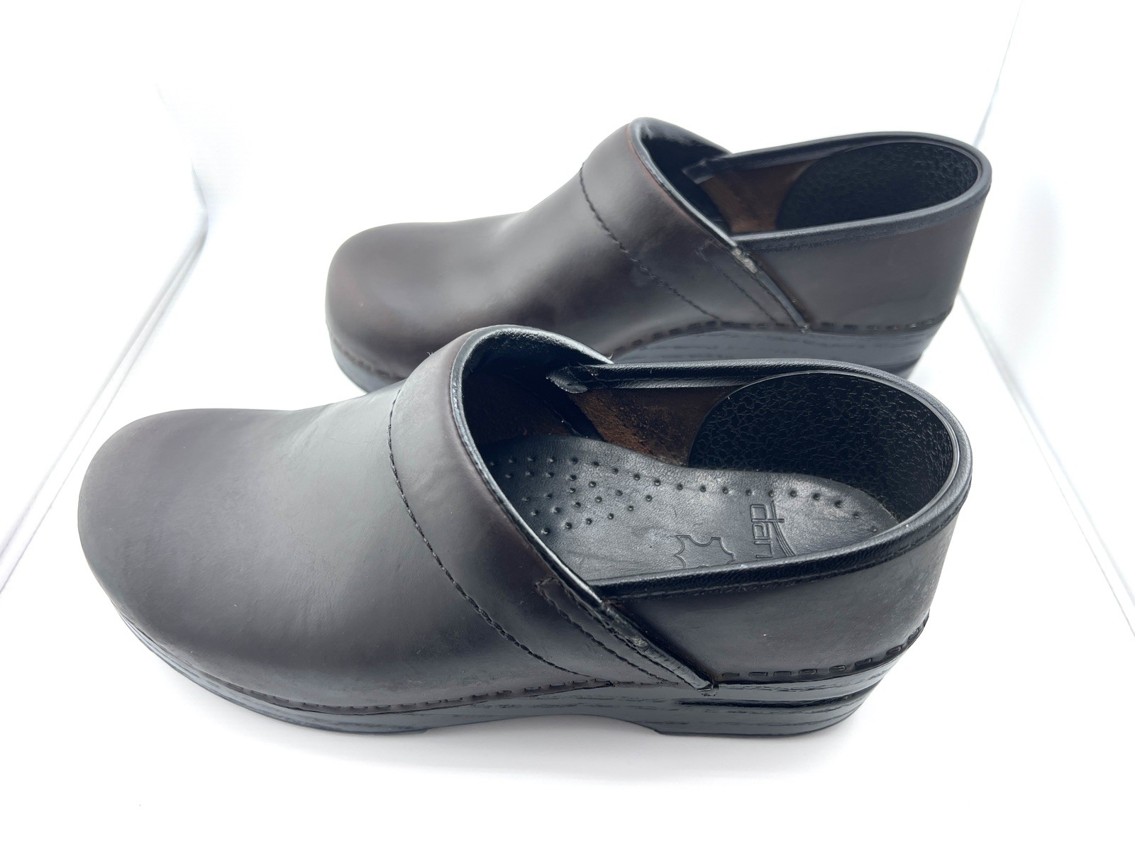 Dansko Dark Brown Leather Mules Clogs | Women’s 38EU 8US Casual work