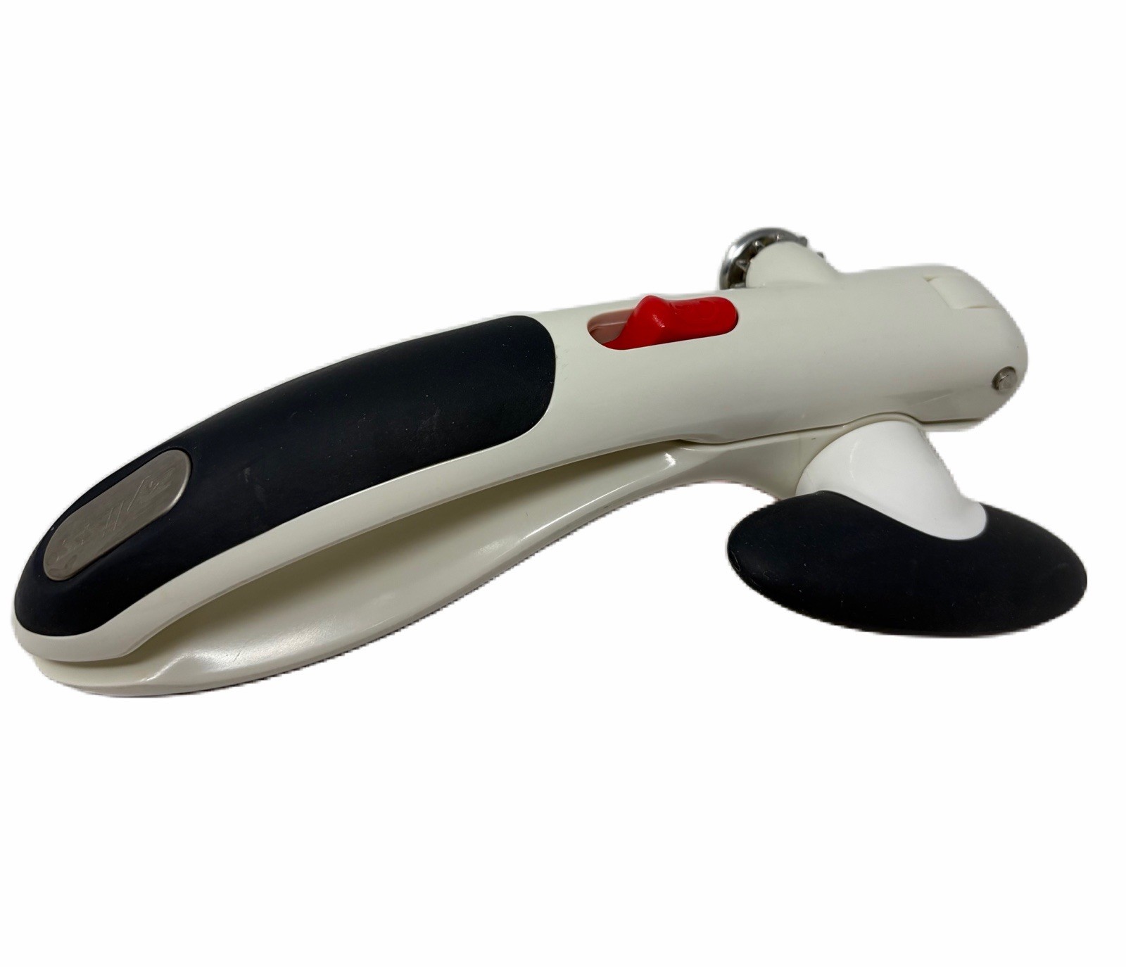 Zyliss Can Opener Lock Lift Curved Handle White Grey Open Box