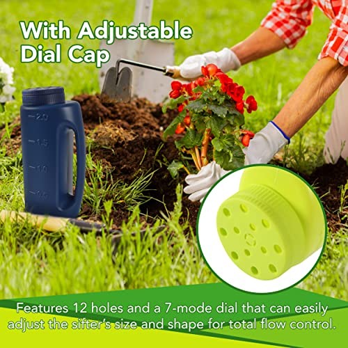 (2-Set) Multipurpose 2L Handheld Spreaders (Blue and Green) - Handheld Shakers