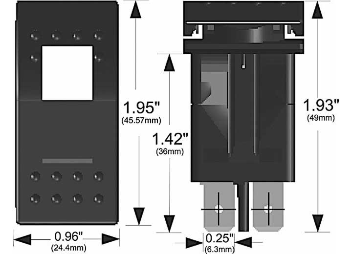 Bulldog Winch 20255 Rocker Switch On/Off 5-Pin White