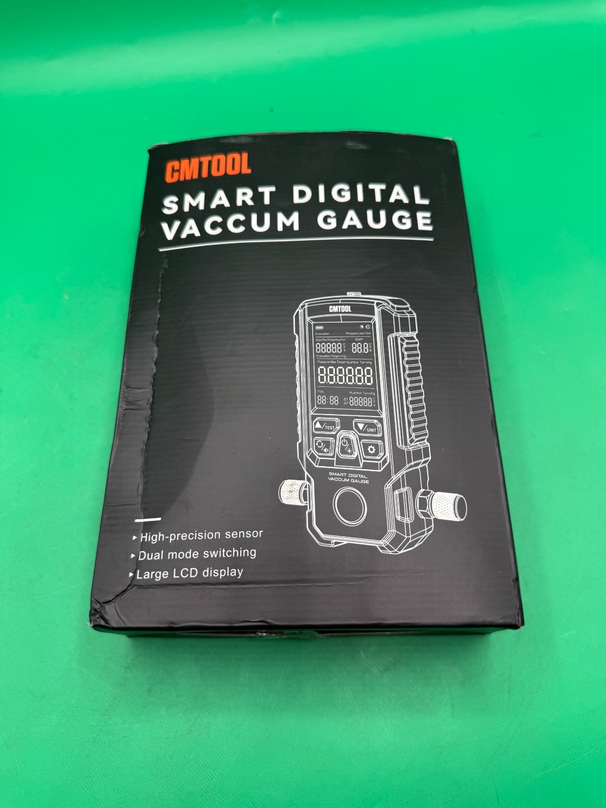 Digital Vacuum Gauge HVAC Vacuum Meter Pressure Leak Tester 0-2000 mbar Range