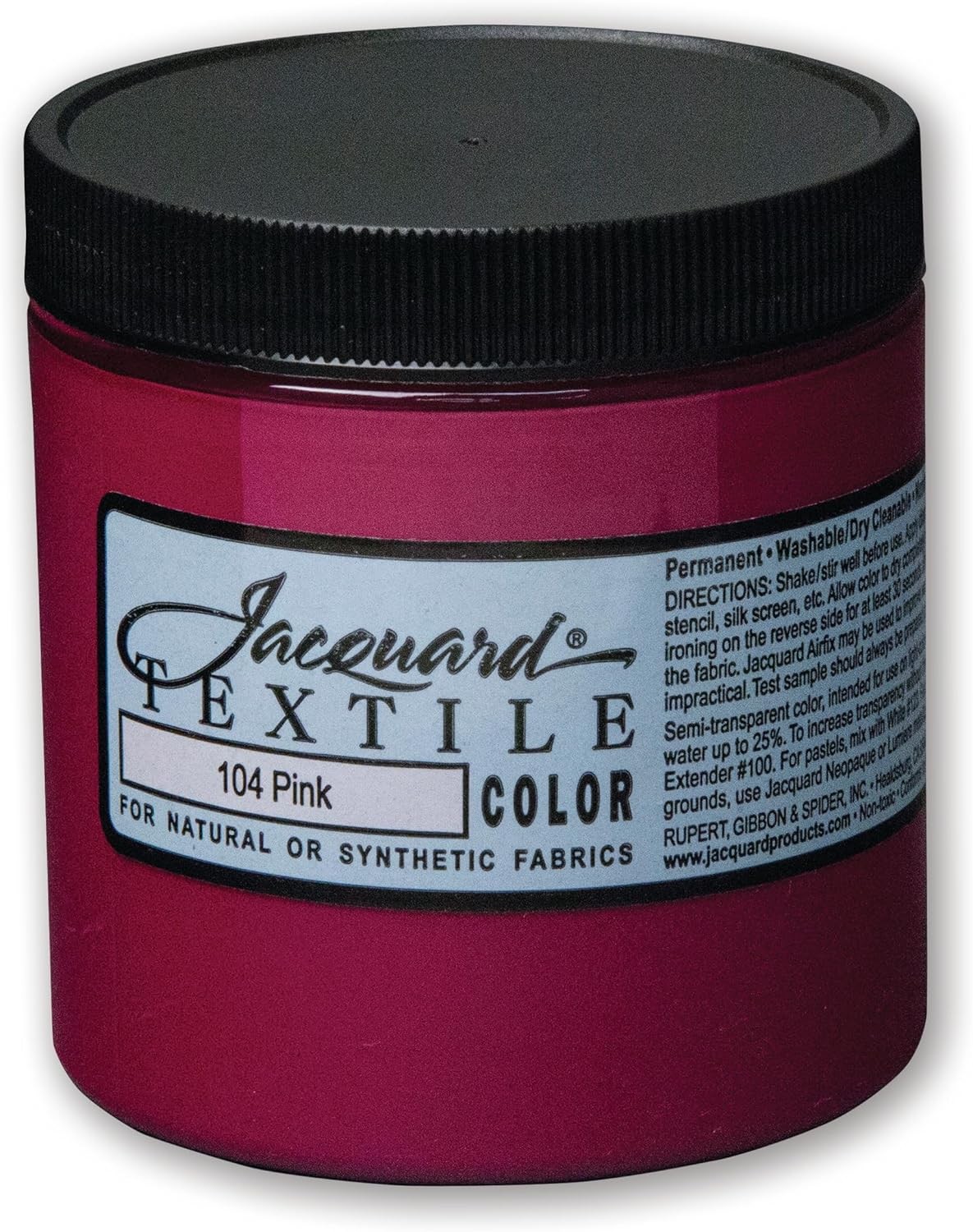 Jacquard Textile Color Pink - Permanent Fabric 8 Ounce (Pack of 1),