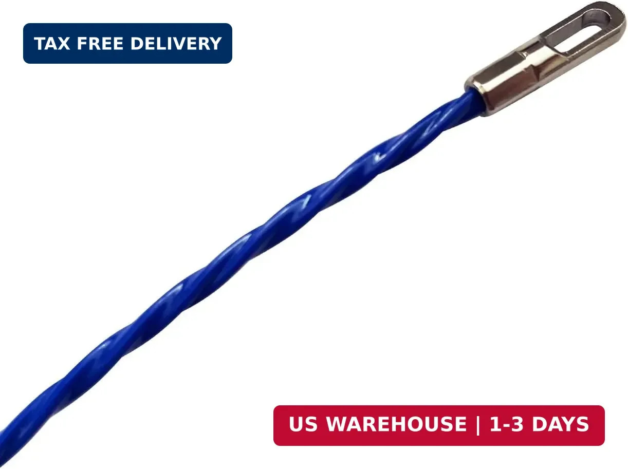 30M Wire Puller Cable Pulling Rod Fish Cable Fastener Wire Puller Blue