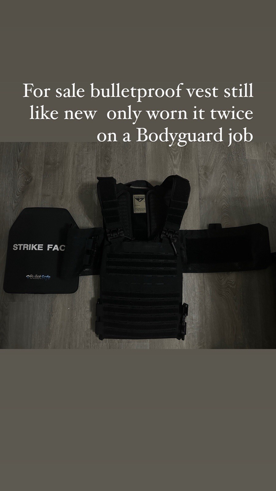 full body armor bulletproof level five Hard & soft plate strikeforce