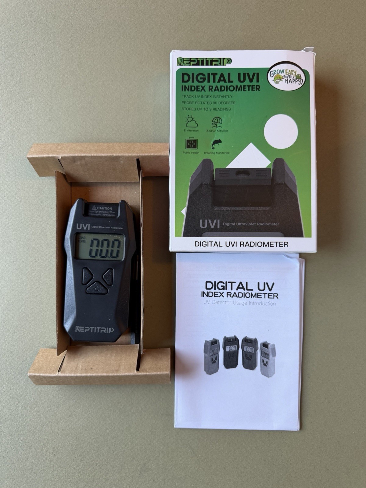 Reptitrip Ultraviolet Radiation Detector Digital UVI Meter Radiometer Tester