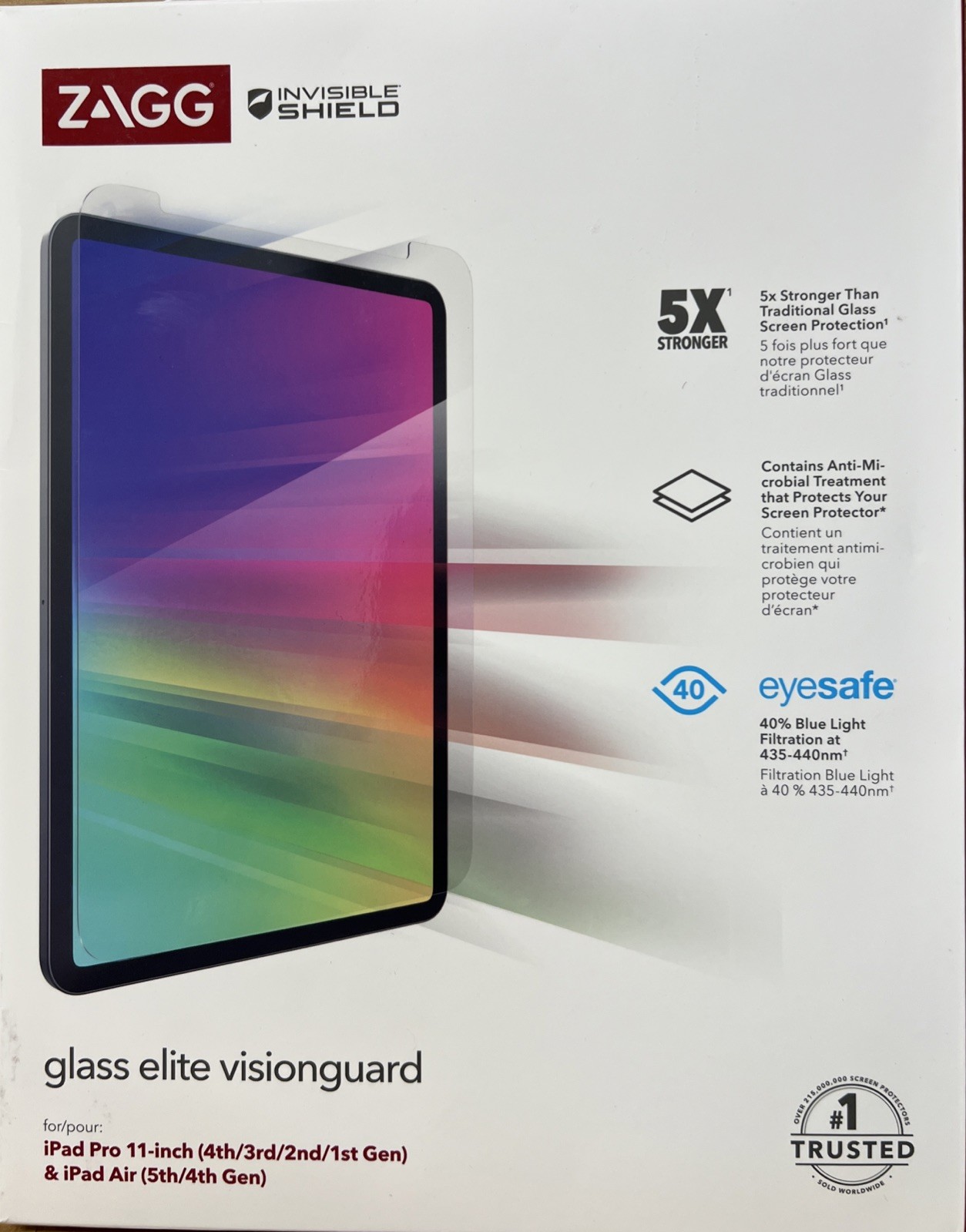 4 X ZAGG Glass Elite Visionguard 11" iPad Pro (4/3/2/1 Gen) iPad Air (4 / 5) New