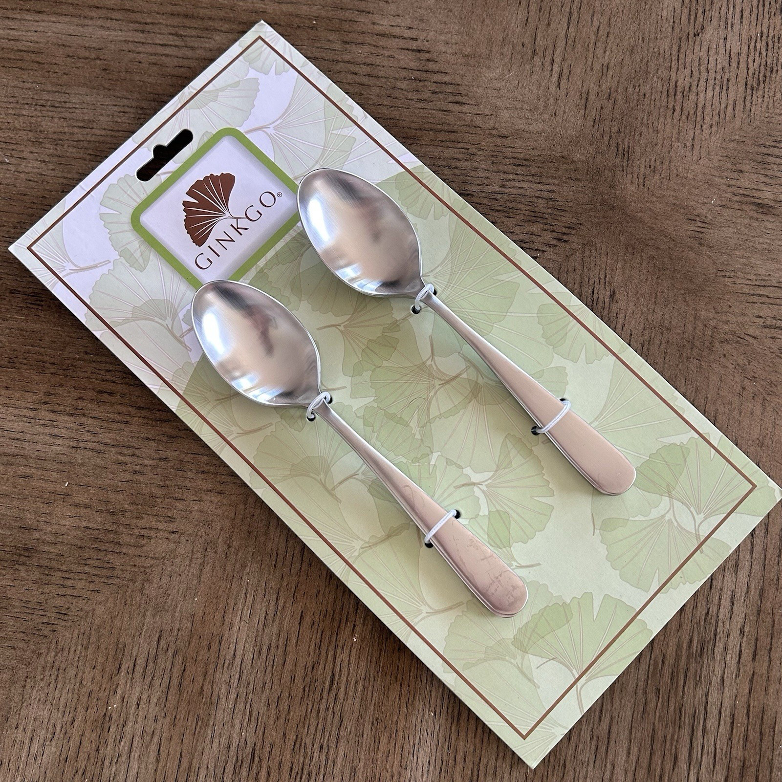NEW Ginkgo® MILLENNIUM SATIN 18/10 Stainless 4 Piece Set Teaspoons