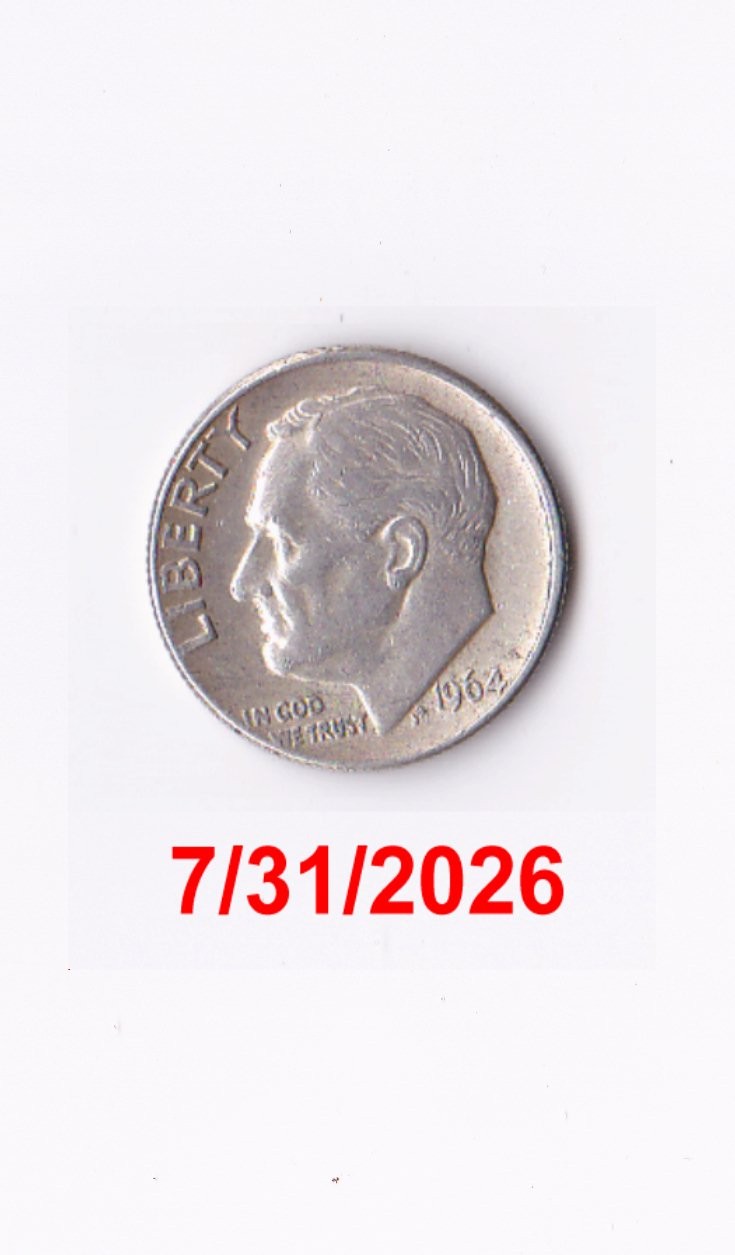 1964-D Roosevelt Dime - Circulated Condition - 90% Silver - US Coin