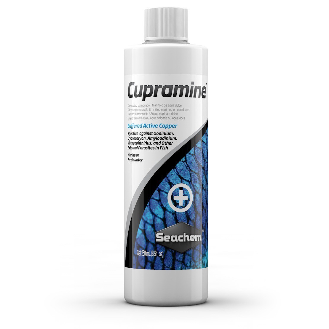 SEACHEM CUPRAMINE COPPER FISH PARASITIC TREATMENT Anti-Parisite 100ml