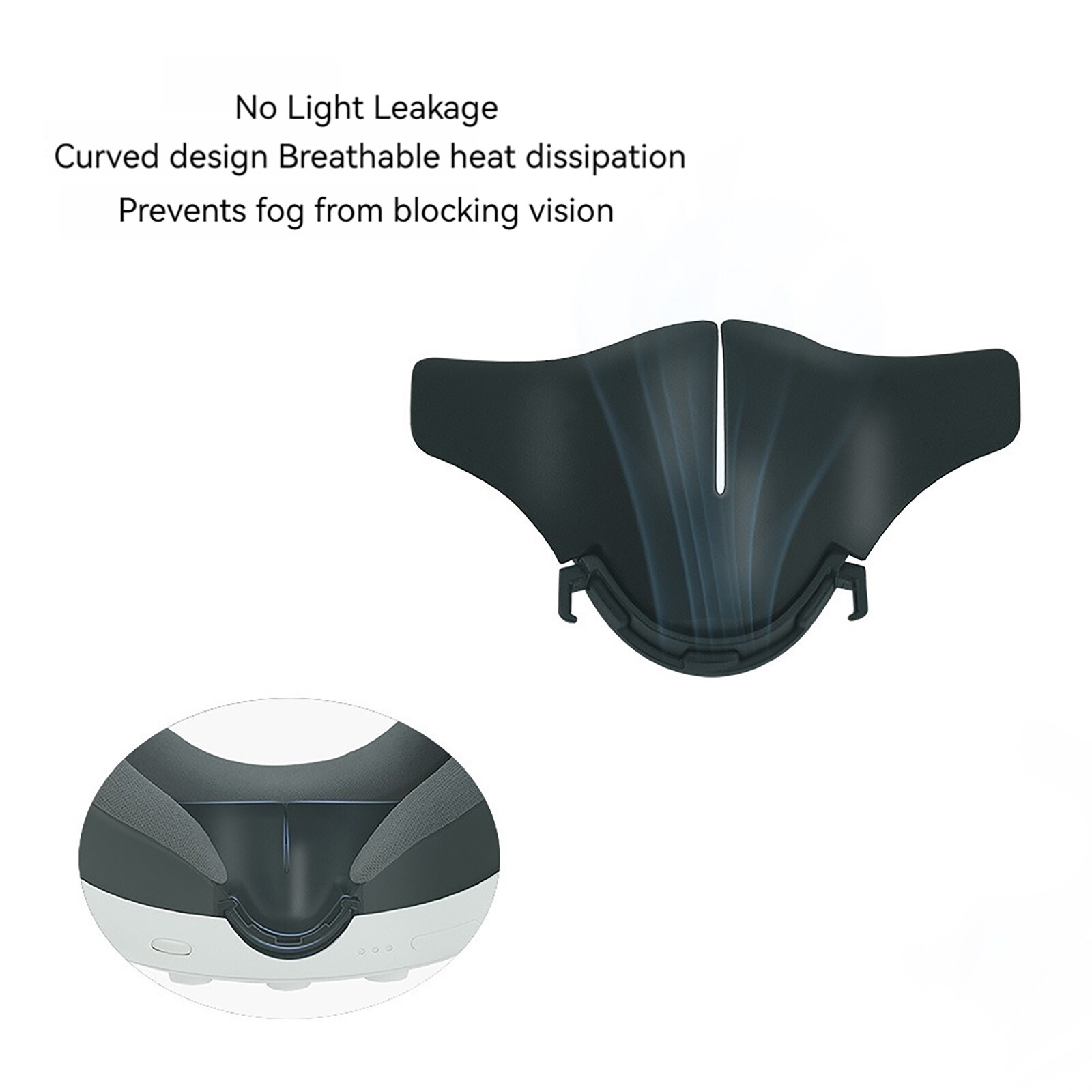 Washable Silicone Shading Nose Pad VR Accessories For Quest 3
