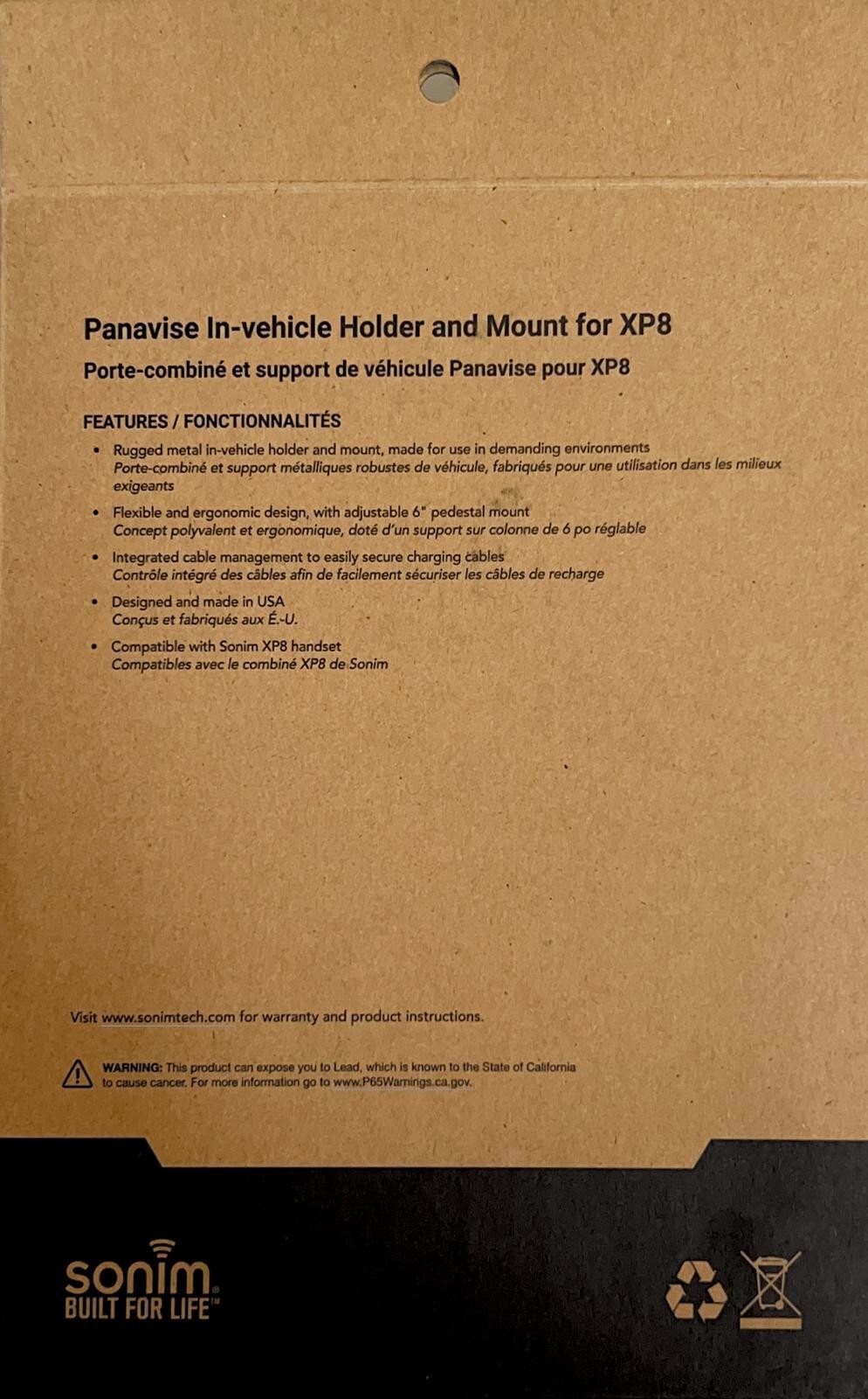PanaVise In-vehicle Holder and Mount - XP8 - Blaack