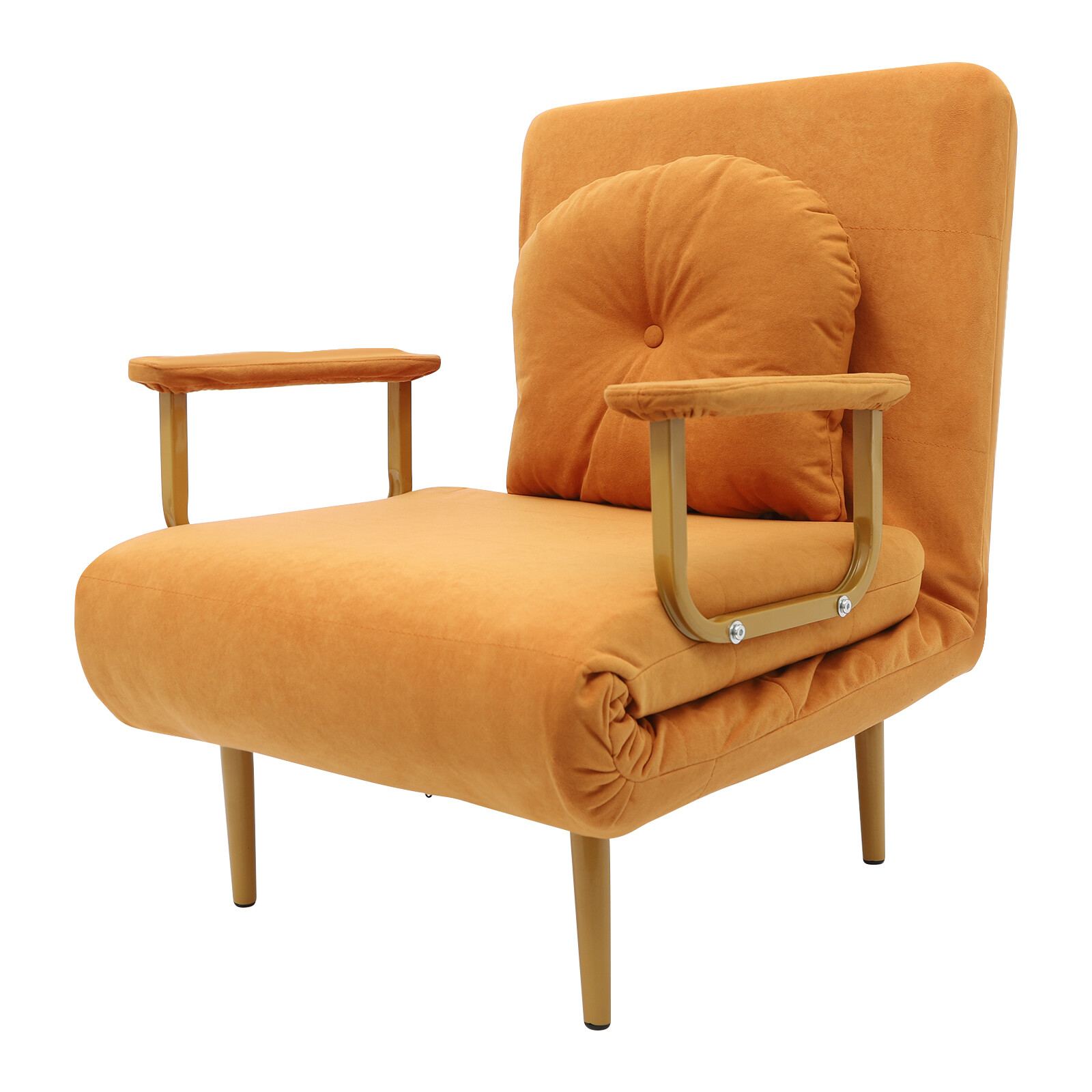 Convertible Sofa Bed Foldable Sofa Chair Bed Folding Sofa Bed Orange Living room