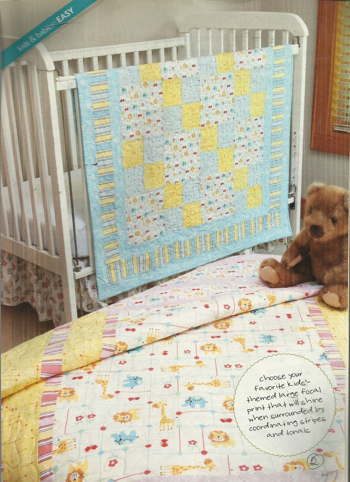 F0011  ZOO DUO BABY QUILT PATTERN/INSTRUCTIONS