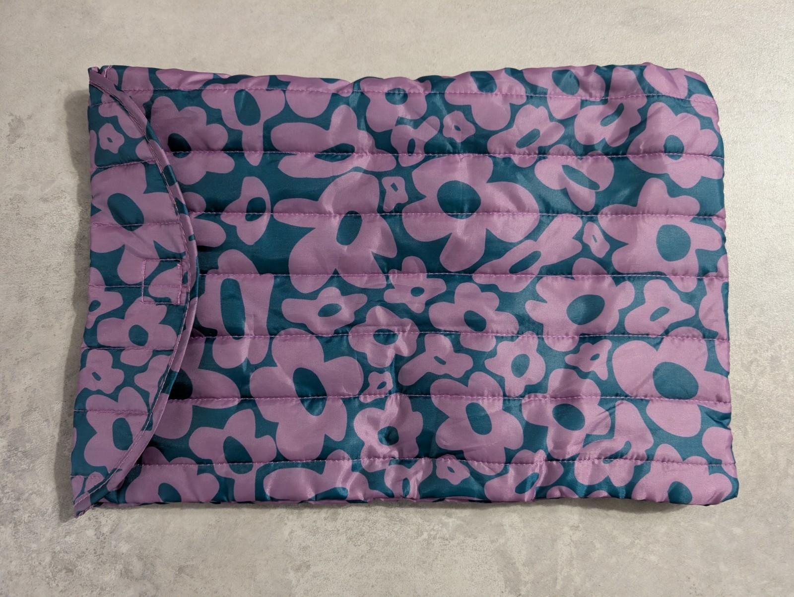 Puffer Purple And Blue Floral Laptop Case Fits Most Laptops Up To 16”