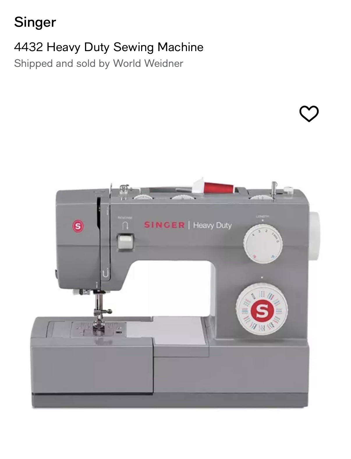 Singers 4432 Heavy Duty Sewing Machine (Gray)+ Universal Carrying Case Bundle